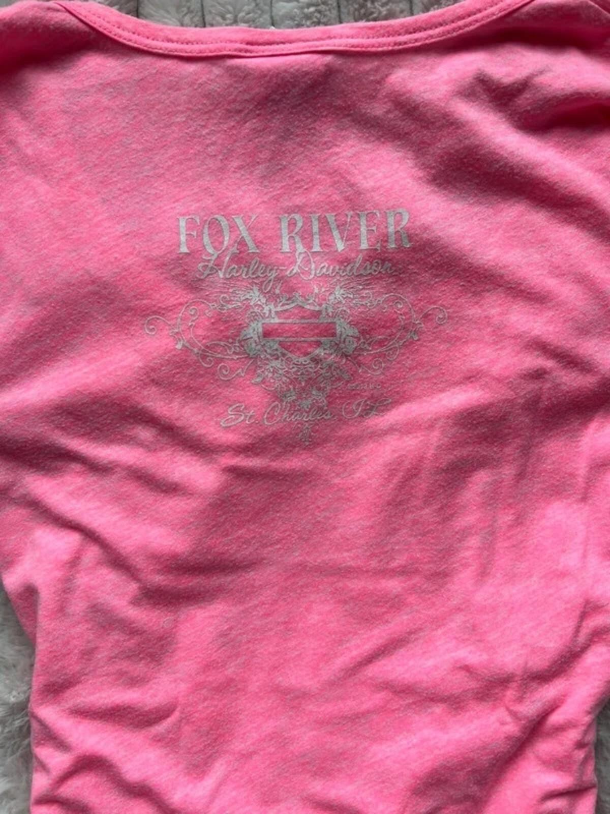 Vintage Harley-Davidson Pink Rhinestone Tee - Image 4