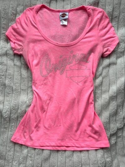 Vintage Harley-Davidson Pink Rhinestone Tee