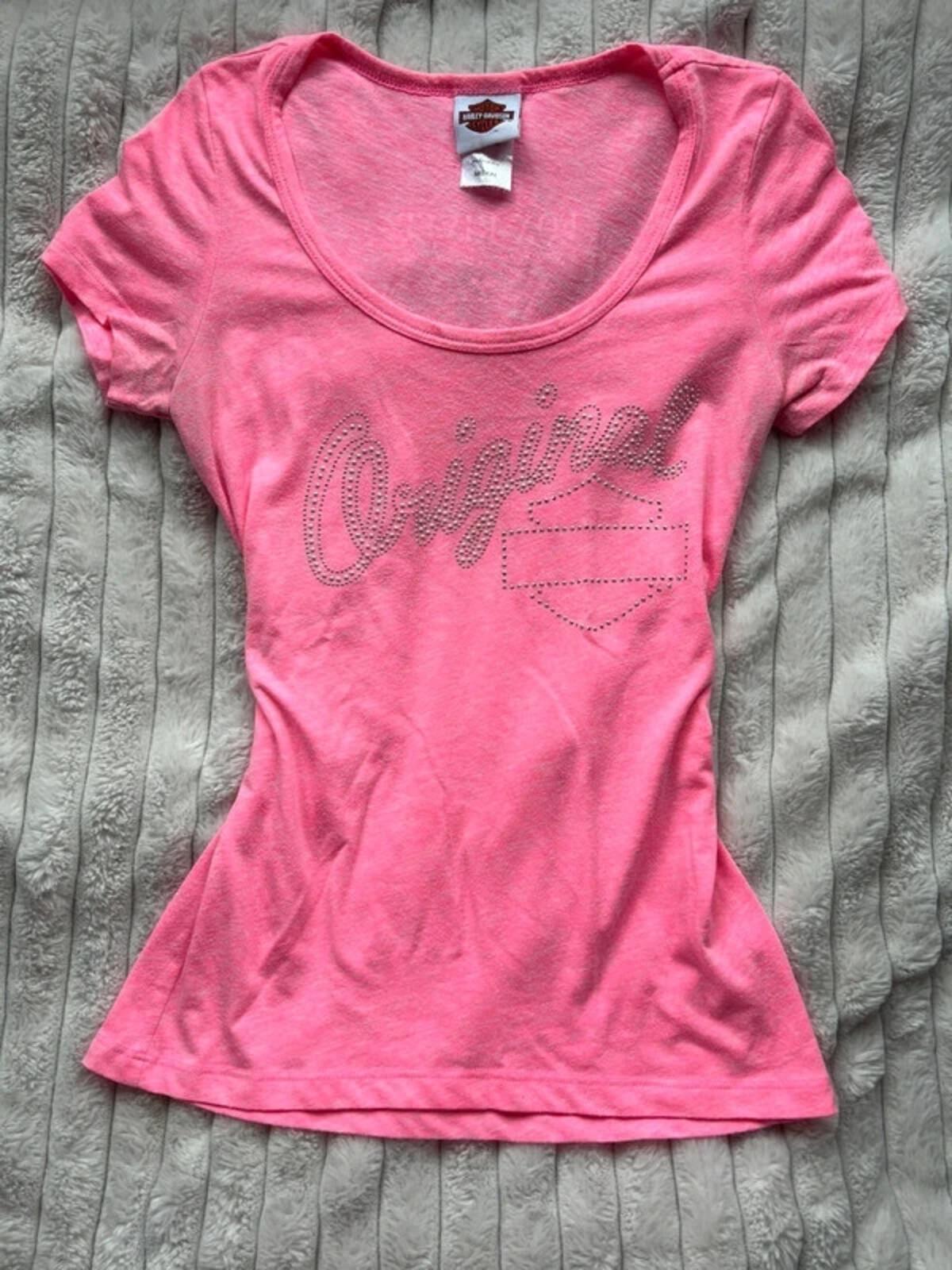 Vintage Harley-Davidson Pink Rhinestone Tee